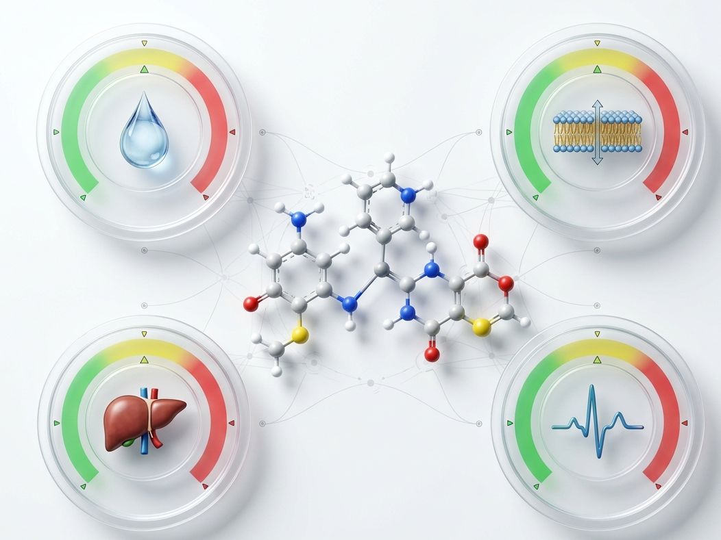 Parallel synthesis workstation generating diversified analog libraries for multiparameter optimization.