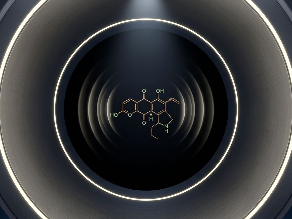 Bioassay-guided fractionation tracking antibacterial activity across chromatographic peaks.