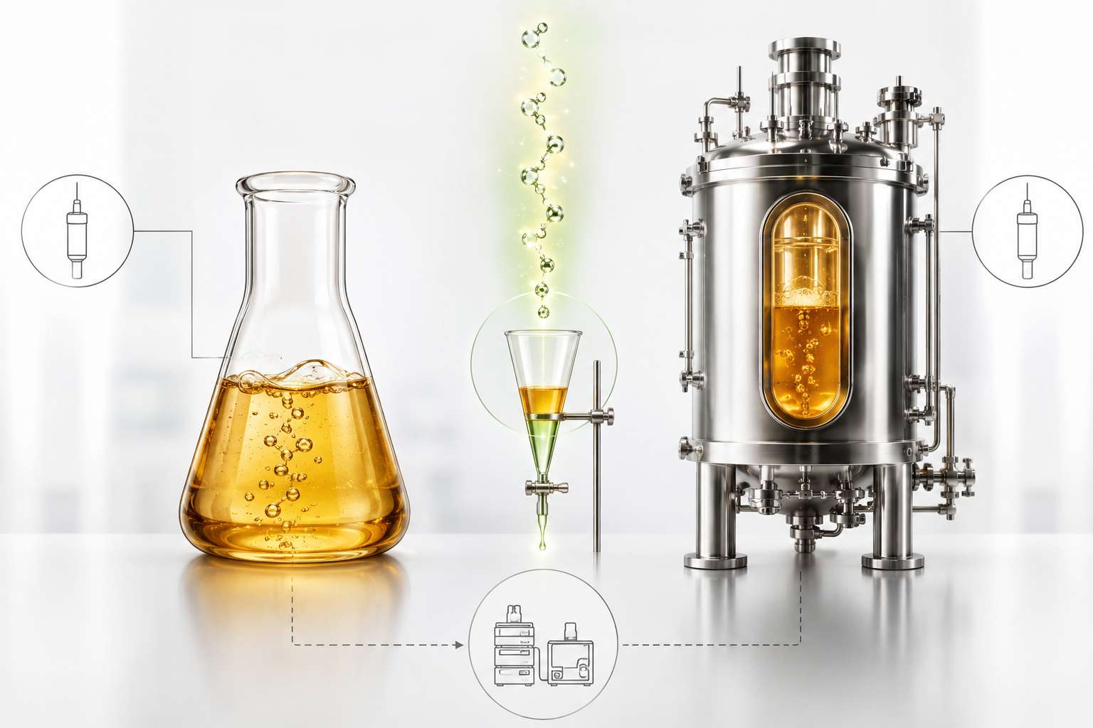 Fermentation Scale-Up & Extraction