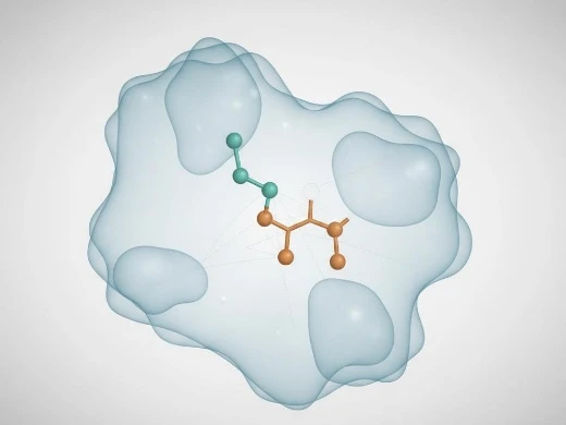 Chloroacetamide electrophile interacting with a serine protease catalytic residue.