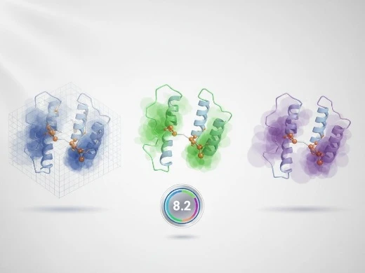 Multi-engine consensus scoring overlay on a single protein-ligand docking pose.