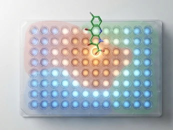 DNA-encoded library deconvolution workflow showing sequencing reads mapped to chemical structures via barcode decoding.