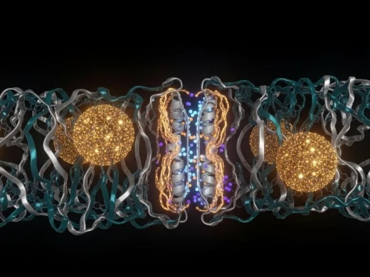Lipid bilayer membrane model with heterogeneous composition and curvature effects on protein function.