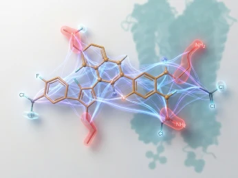 Graph convolutional network attention map highlighting chemical substructures driving P-gp efflux recognition.