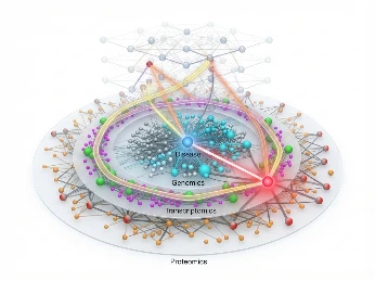 Multi-omics network for AI target prediction.