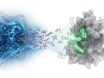 Generative AI creating novel molecules for target binding.